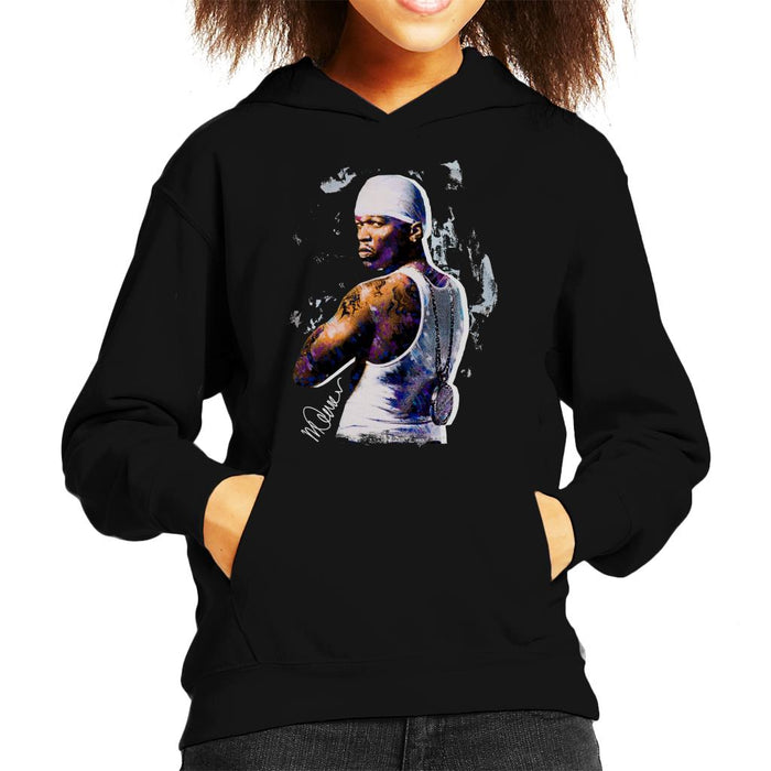 Sidney Maurer Original Portrait of 50 Cent Kid's Hooded Sweatshirt
