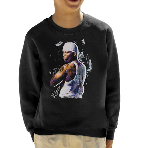 Sidney Maurer Original Portrait Of 50 Cent Bandana Kid's Sweatshirt