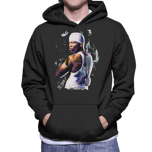 Sidney Maurer Original Portrait Of 50 Cent Bandana Men's Hooded Sweatshirt