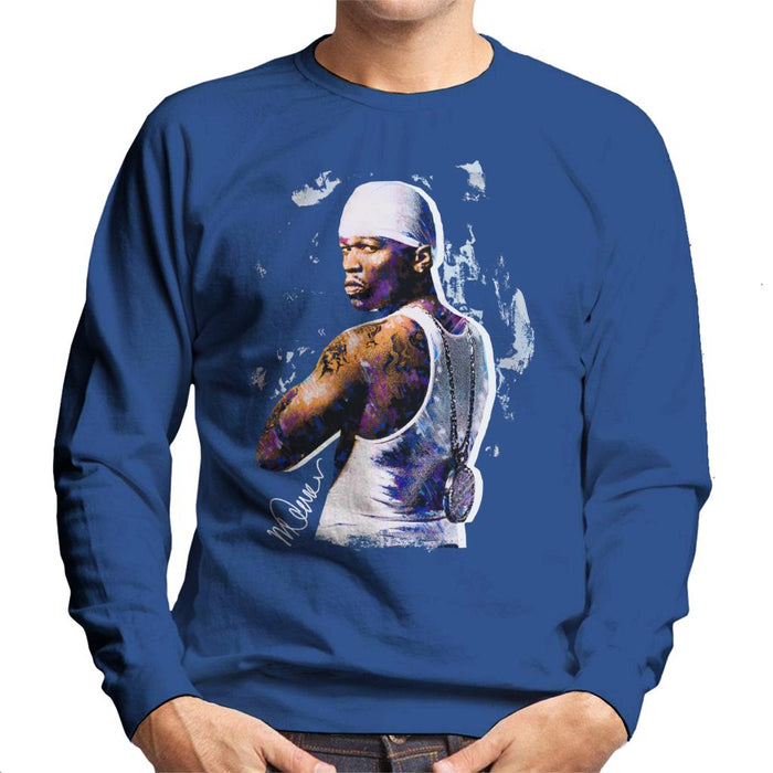 Sidney Maurer Original Portrait Of 50 Cent Bandana Men's Sweatshirt