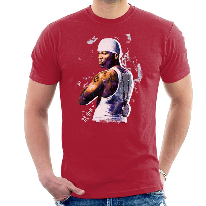 Sidney Maurer Original Portrait Of 50 Cent Bandana Men's T-Shirt