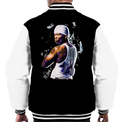 Sidney Maurer Original Portrait Of 50 Cent Bandana Men's Varsity Jacket