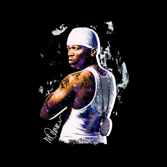 Sidney Maurer Original Portrait of 50 Cent Kid's Hooded Sweatshirt