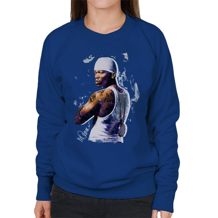 Sidney Maurer Original Portrait Of 50 Cent Bandana Women's Sweatshirt