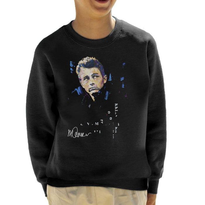 Sidney Maurer Original Portrait Of Actor James Dean Kid's Sweatshirt