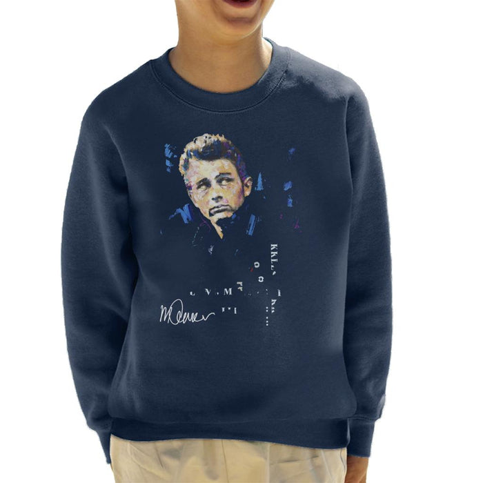 Sidney Maurer Original Portrait Of Actor James Dean Kid's Sweatshirt