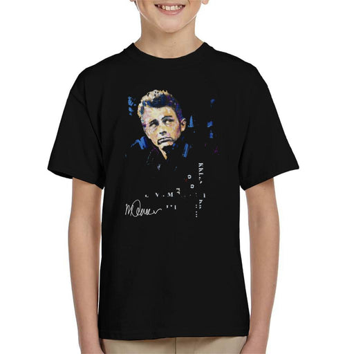 Sidney Maurer Original Portrait Of Actor James Dean Kid's T-Shirt