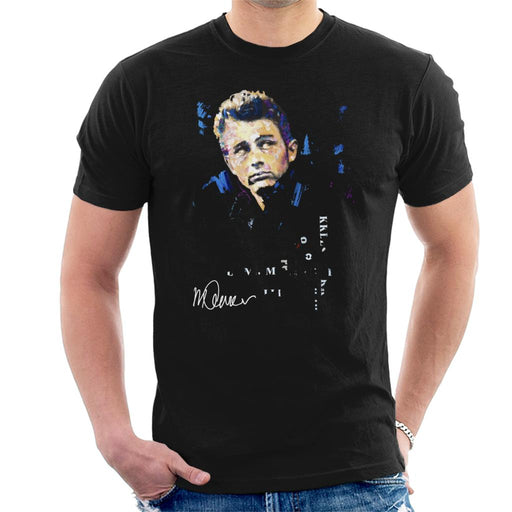 Sidney Maurer Original Portrait Of Actor James Dean Men's T-Shirt