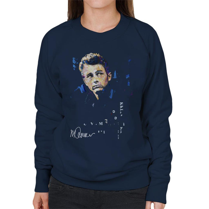 Sidney Maurer Original Portrait Of Actor James Dean Women's Sweatshirt