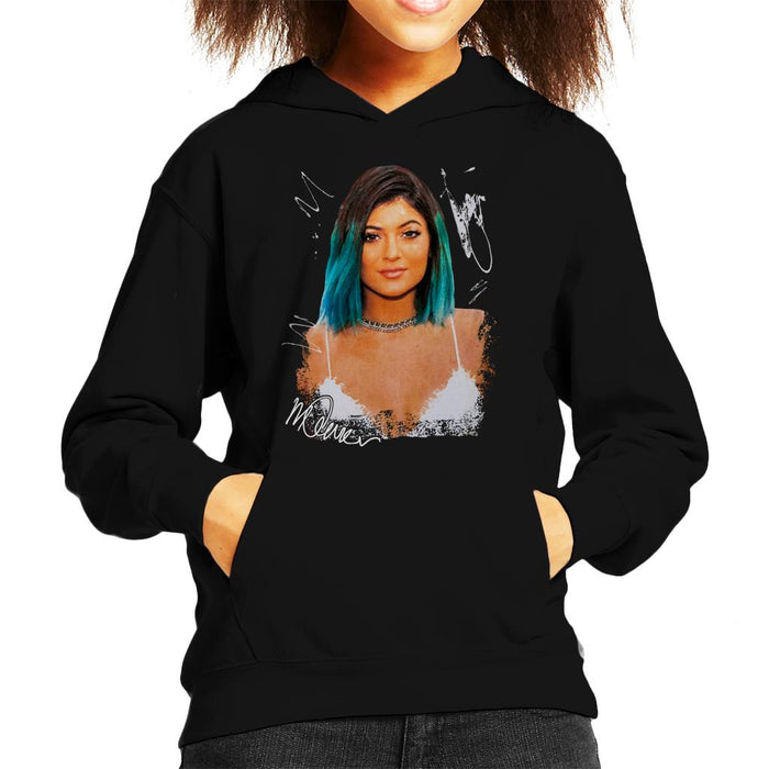 Sidney Maurer Original Portrait Of Kylie Jenner Kid's Hooded Sweatshirt