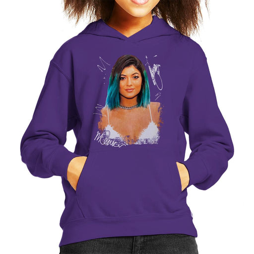 Sidney Maurer Original Portrait Of Kylie Jenner Kid's Hooded Sweatshirt