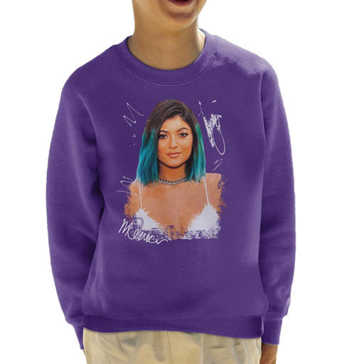 Sidney Maurer Original Portrait Of Kylie Jenner Kid's Sweatshirt
