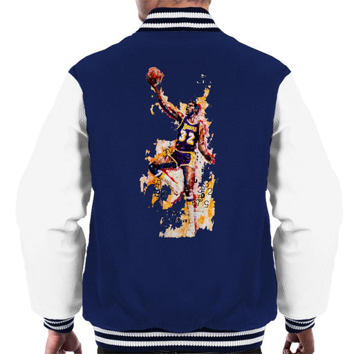 Sidney Maurer Original Portrait Of Magic Johnson LA Lakers Men's Varsity Jacket