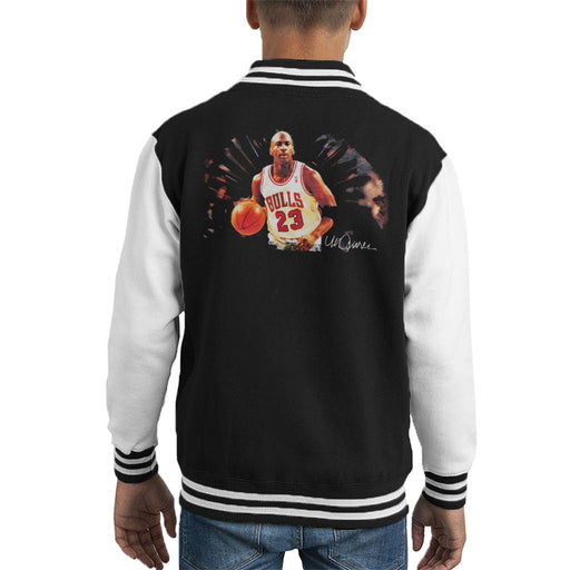 Sidney Maurer Original Portrait Of Basketballer Michael Jordan Kid's Varsity Jacket