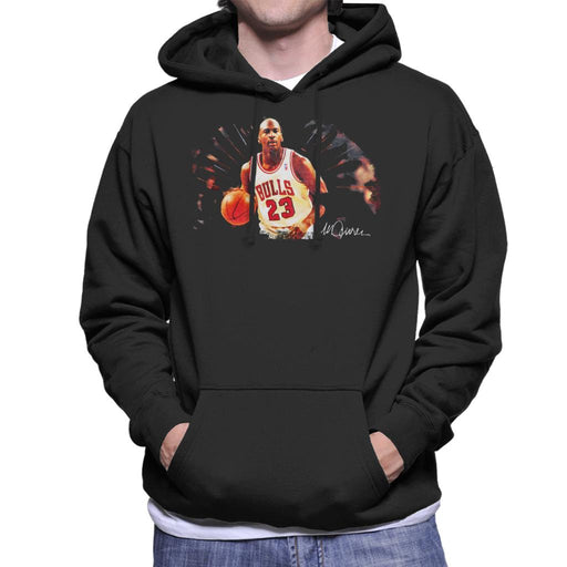 Sidney Maurer Original Portrait Of Basketballer Michael Jordan Men's Hooded Sweatshirt