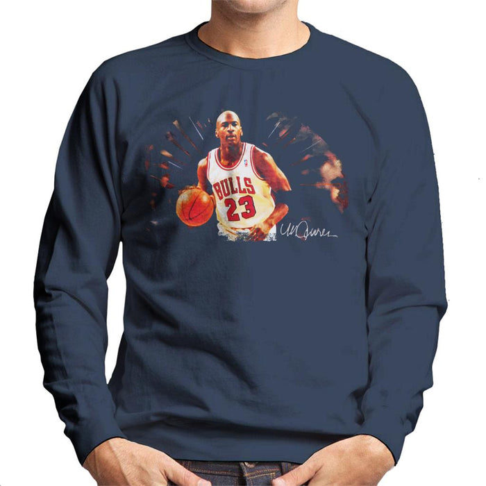 Sidney Maurer Original Portrait Of Basketballer Michael Jordan Men's Sweatshirt