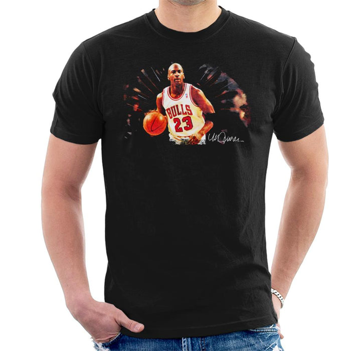 Sidney Maurer Original Portrait Of Basketballer Michael Jordan Men's T-Shirt
