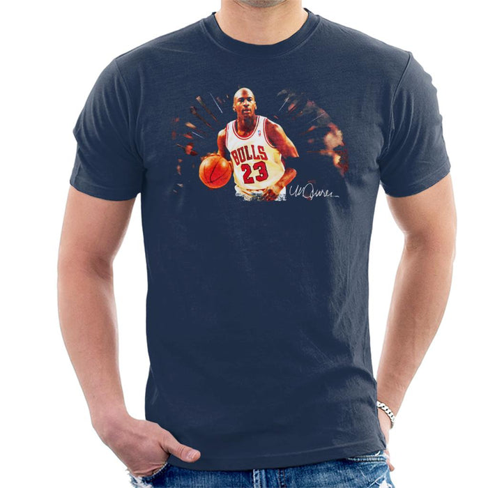 Sidney Maurer Original Portrait Of Basketballer Michael Jordan Men's T-Shirt