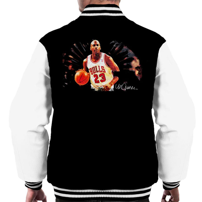 Sidney Maurer Original Portrait Of Basketballer Michael Jordan Men's Varsity Jacket