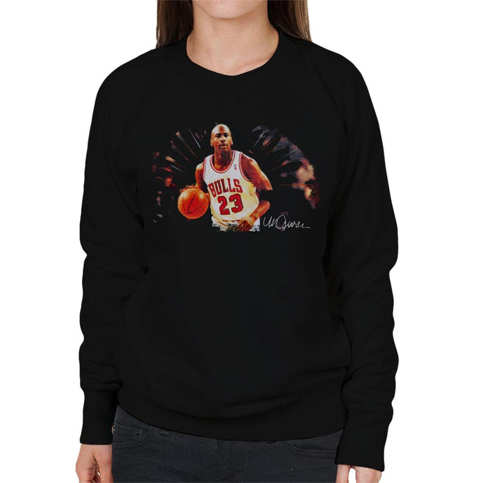 Sidney Maurer Original Portrait Of Basketballer Michael Jordan Women's Sweatshirt