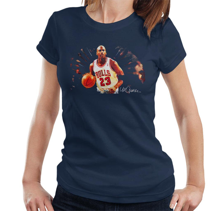 Sidney Maurer Original Portrait Of Basketballer Michael Jordan Women's T-Shirt