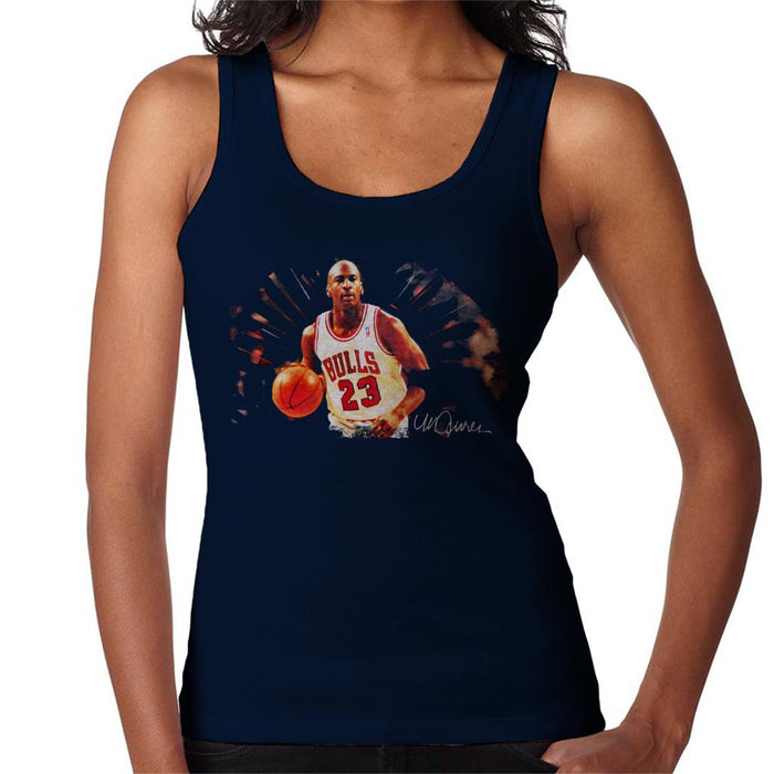 Sidney Maurer Original Portrait Of Basketballer Michael Jordan Women's Vest