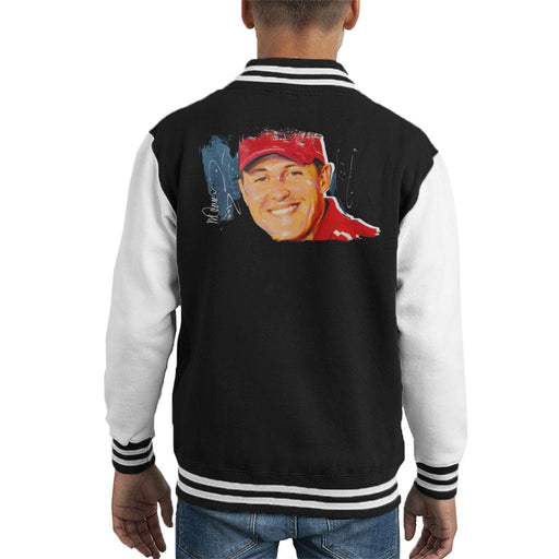 Sidney Maurer Original Portrait Of Michael Schumacher Cap Kid's Varsity Jacket