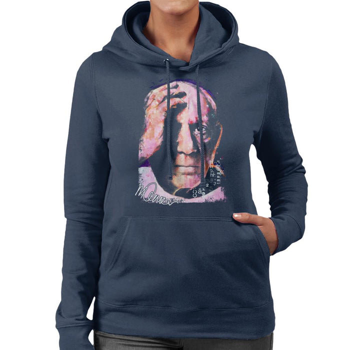 Sidney Maurer Original Portrait Of Pablo Picasso Close Up Women's Hooded Sweatshirt