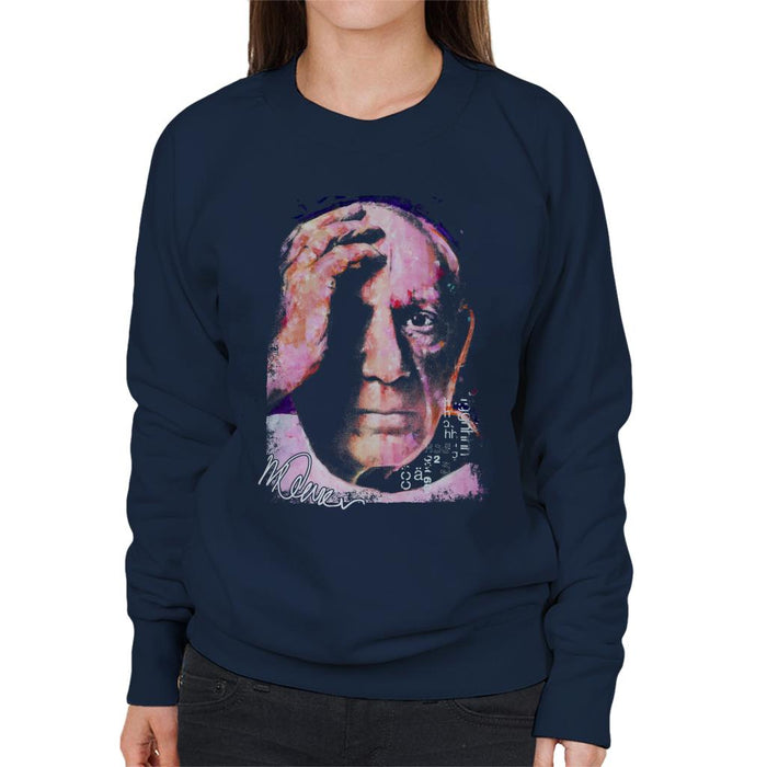 Sidney Maurer Original Portrait Of Pablo Picasso Close Up Women's Sweatshirt