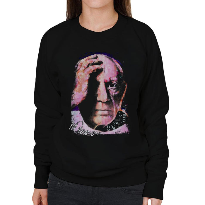 Sidney Maurer Original Portrait Of Pablo Picasso Close Up Women's Sweatshirt