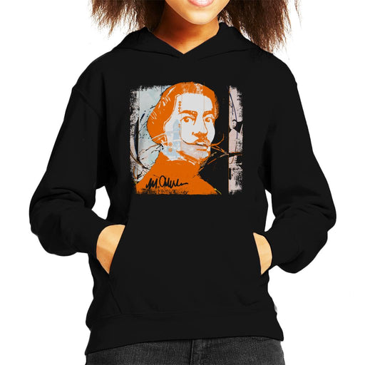 Sidney Maurer Original Portrait Of Artist Salvador Dali Kid's Hooded Sweatshirt