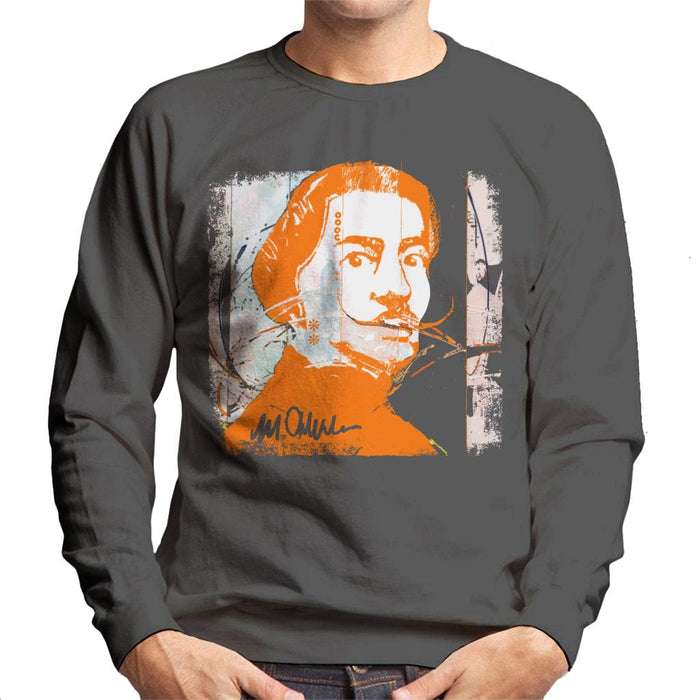 Sidney Maurer Original Portrait Of Artist Salvador Dali Men's Sweatshirt