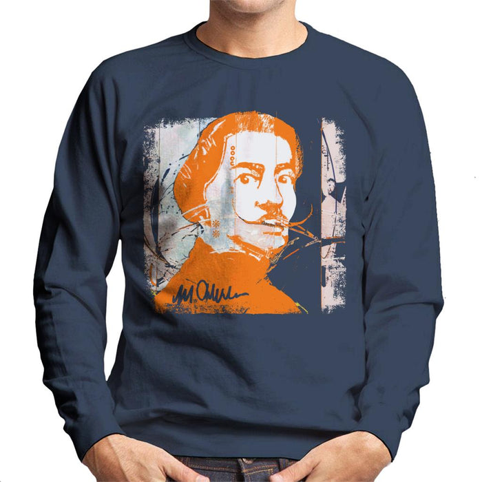 Sidney Maurer Original Portrait Of Artist Salvador Dali Men's Sweatshirt
