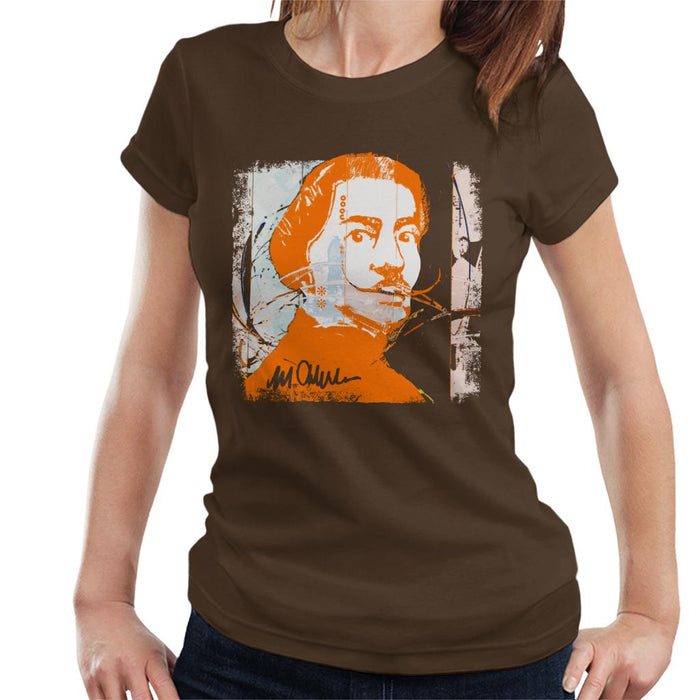 Sidney Maurer Original Portrait Of Artist Salvador Dali Women's T-Shirt