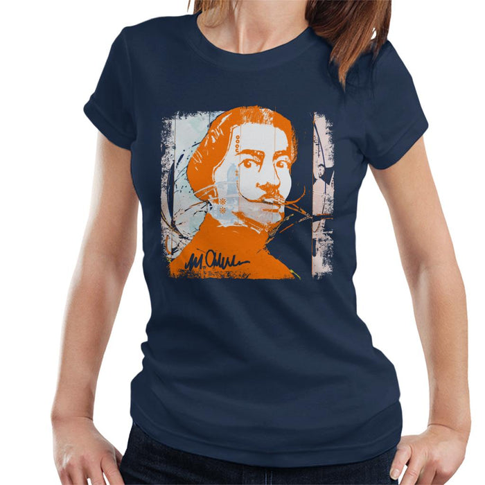 Sidney Maurer Original Portrait Of Artist Salvador Dali Women's T-Shirt