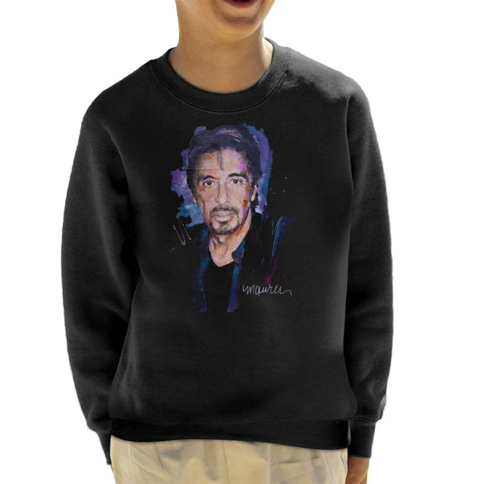 Sidney Maurer Original Portrait Of Al Pacino Goatee Kid's Sweatshirt