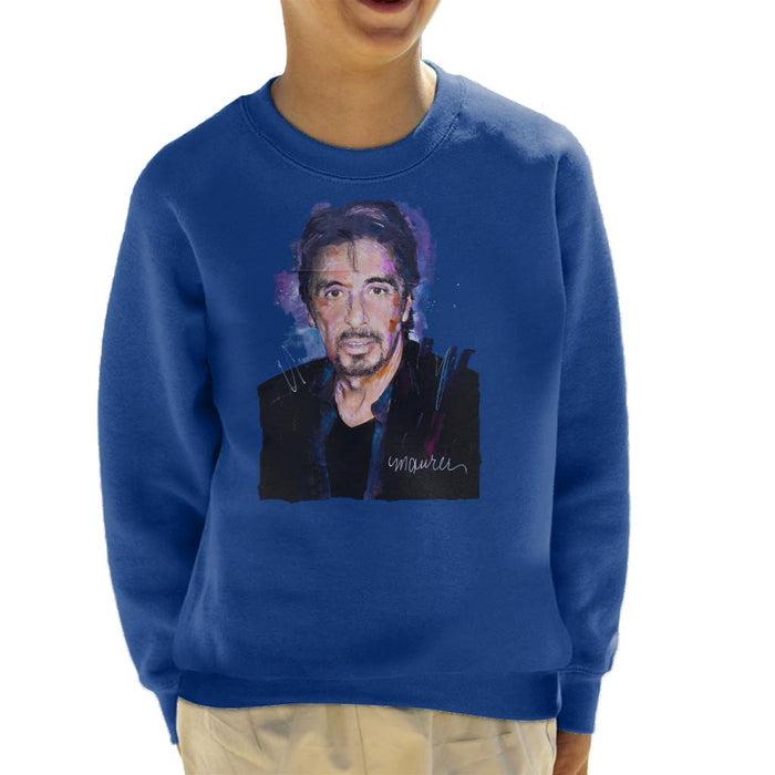 Sidney Maurer Original Portrait Of Al Pacino Goatee Kid's Sweatshirt