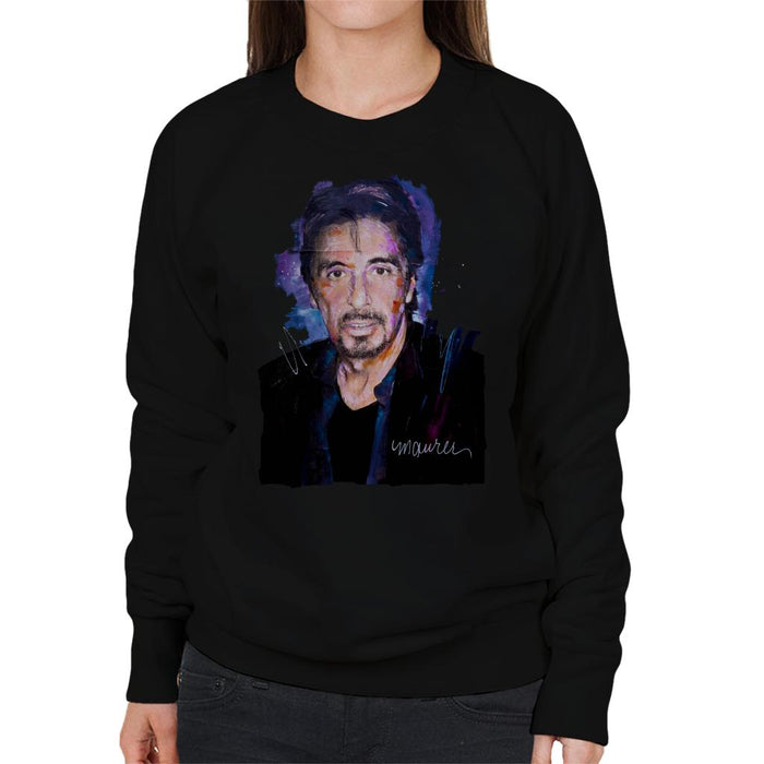 Sidney Maurer Original Portrait Of Al Pacino Goatee Women's Sweatshirt