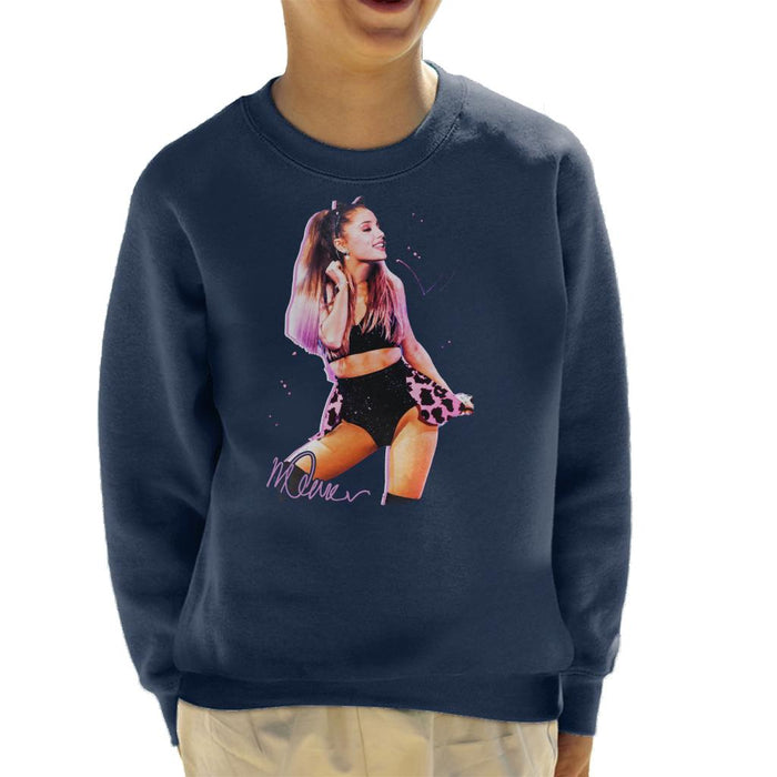 Sidney Maurer Original Portrait Of Ariana Grande Cat Ears Kid's Sweatshirt