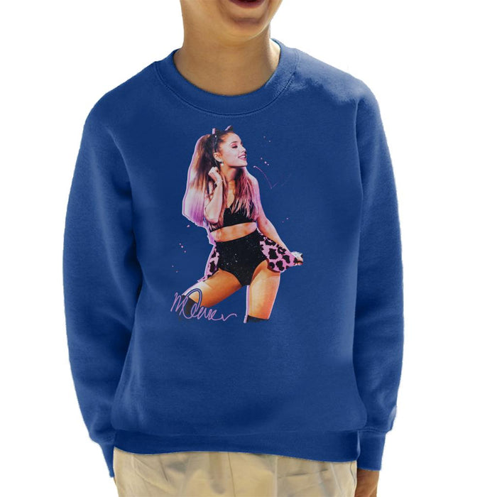 Sidney Maurer Original Portrait Of Ariana Grande Cat Ears Kid's Sweatshirt