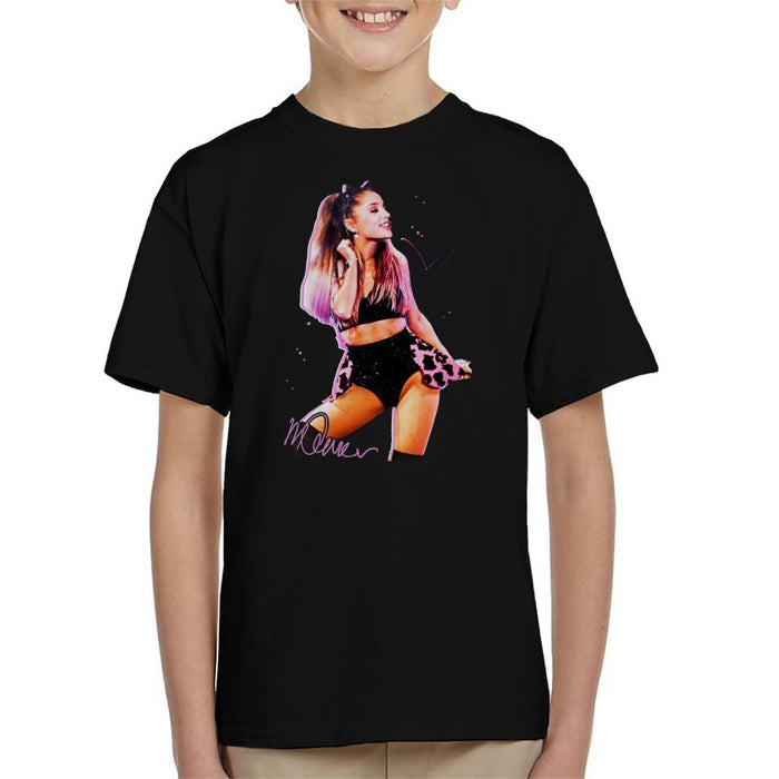 Sidney Maurer Original Portrait Of Ariana Grande Cat Ears Kid's T-Shirt