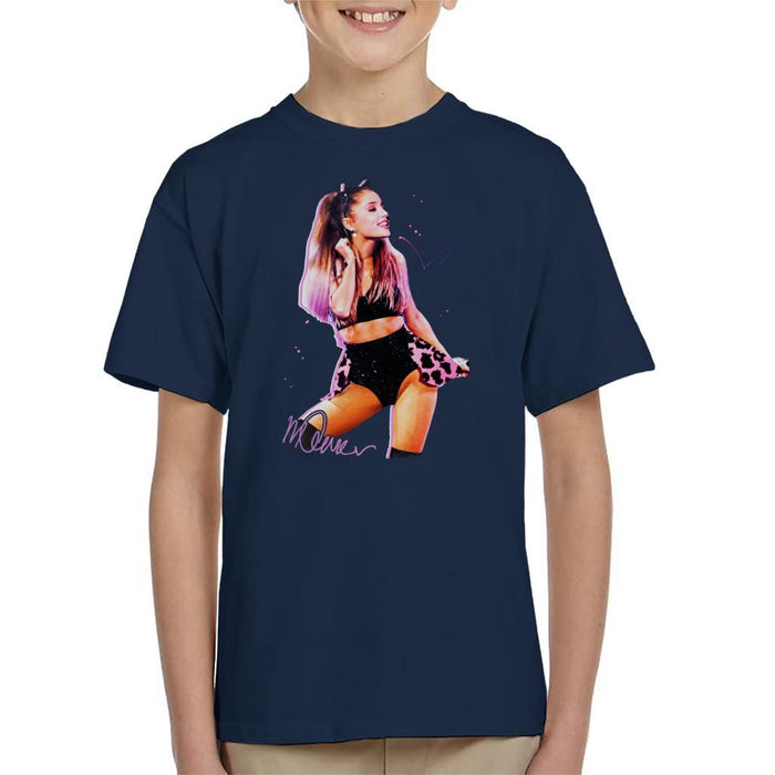 Sidney Maurer Original Portrait Of Ariana Grande Cat Ears Kid's T-Shirt