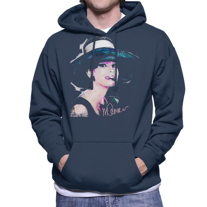 Sidney Maurer Original Portrait Of Audrey Hepburn Large Hat Men's Hooded Sweatshirt