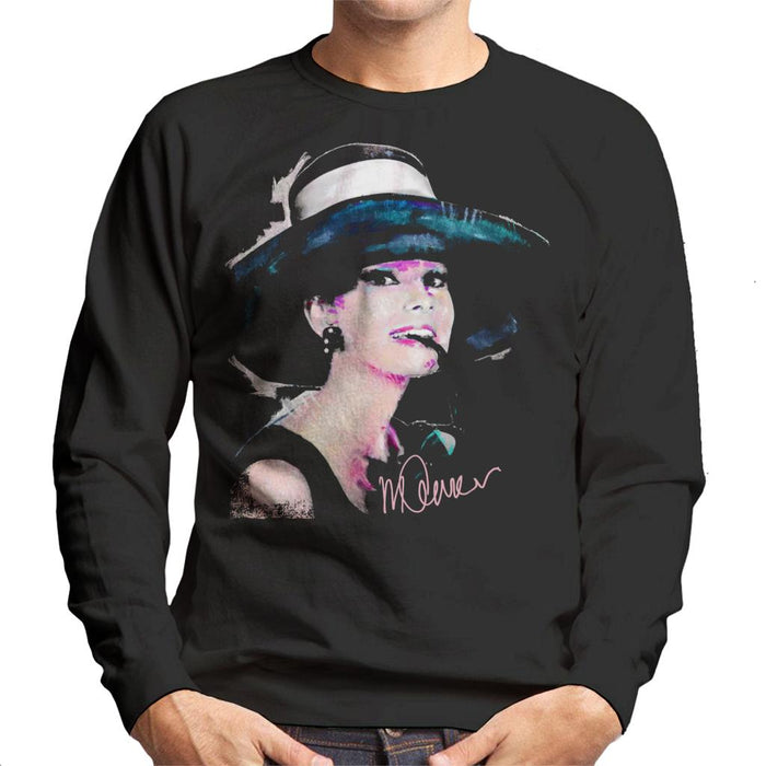 Sidney Maurer Original Portrait Of Audrey Hepburn Large Hat Men's Sweatshirt