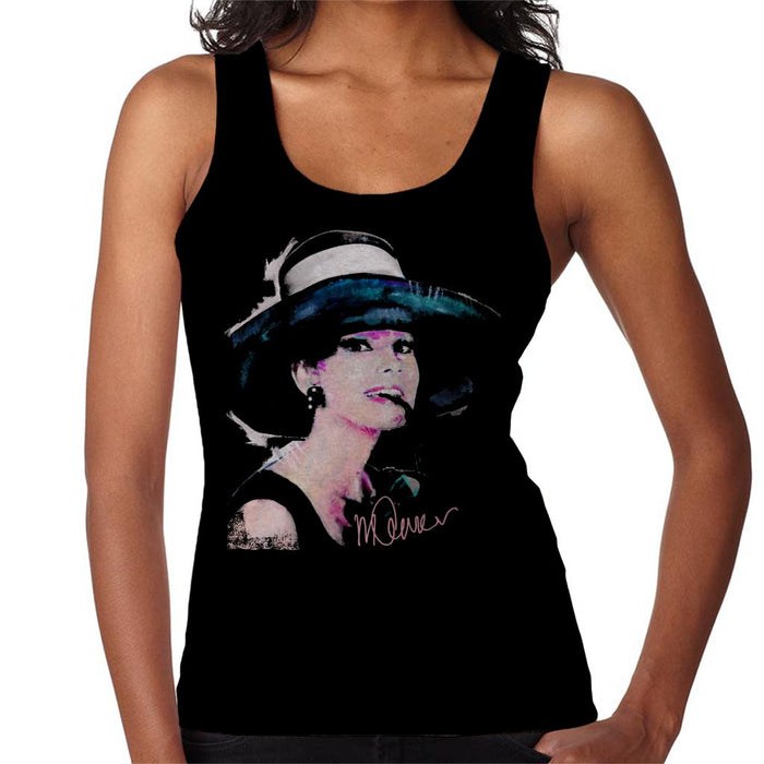 Sidney Maurer Original Portrait Of Audrey Hepburn Large Hat Women's Vest