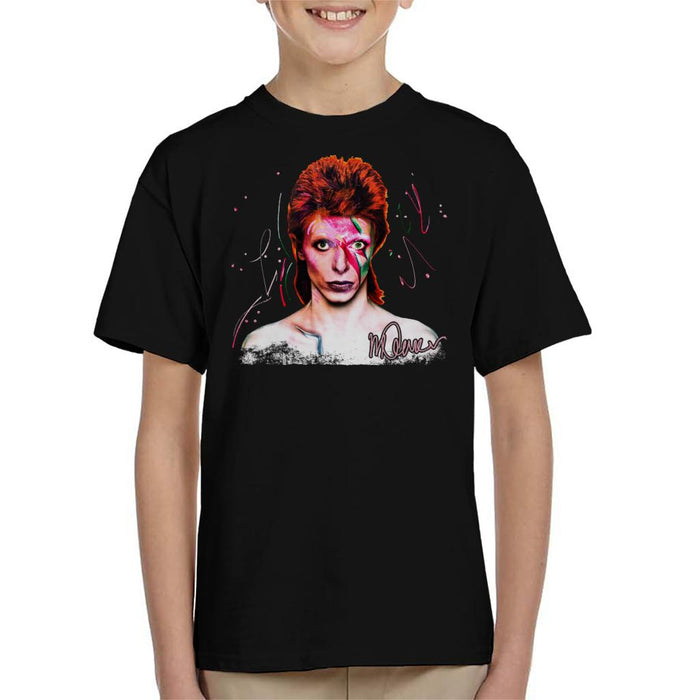Sidney Maurer Original Portrait Of David Bowie Aladdin Sane Kid's T-Shirt