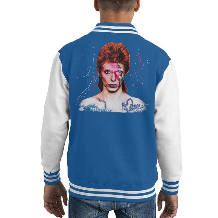 Sidney Maurer Original Portrait Of David Bowie Aladdin Sane Kid's Varsity Jacket