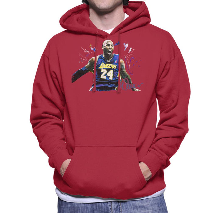 Sidney Maurer Original Portrait Of Kobe Bryant Lakers Jersey Men's Hooded Sweatshirt
