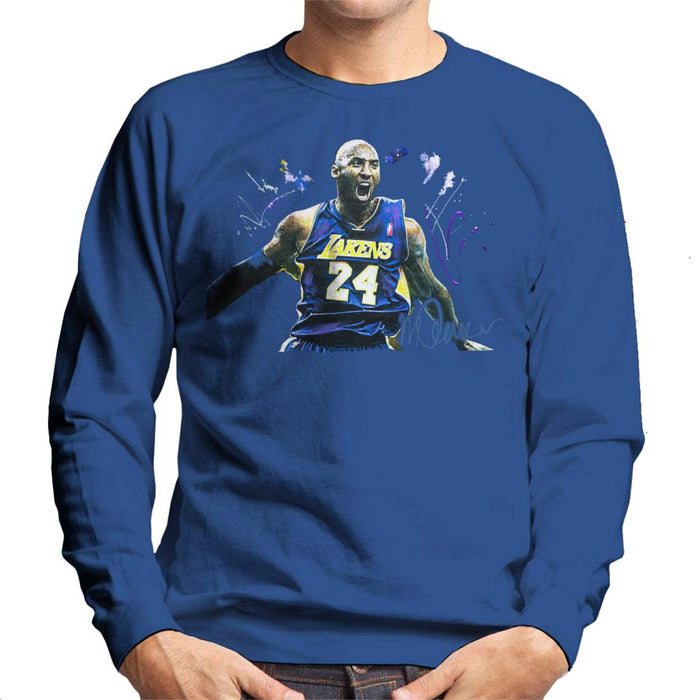 Sidney Maurer Original Portrait Of Kobe Bryant Lakers Jersey Men's Sweatshirt