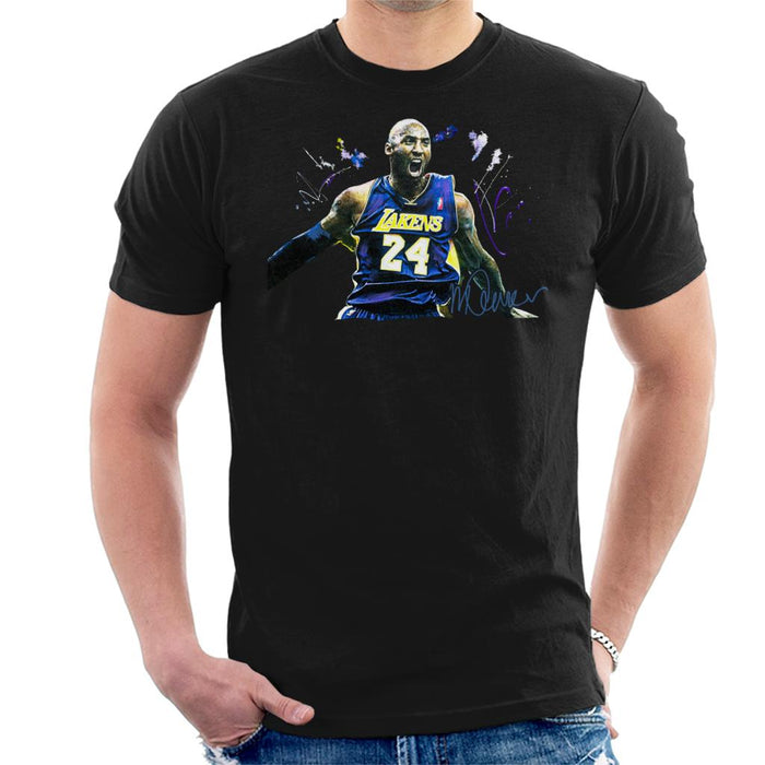 Sidney Maurer Original Portrait Of Kobe Bryant Lakers Jersey Men's T-Shirt